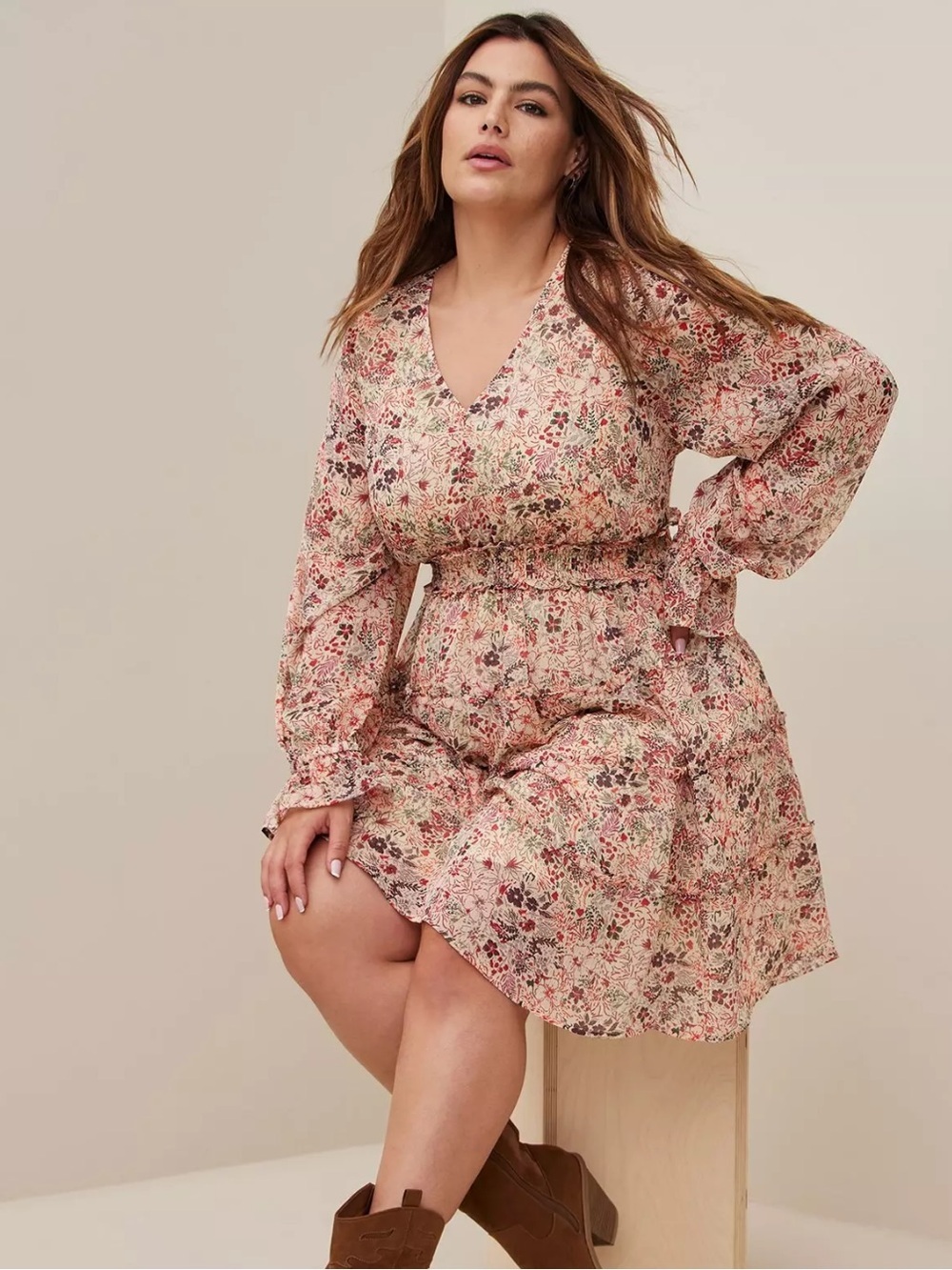 Torrid NWT 3X Mini Lurex Chiffon Tiered Dress
